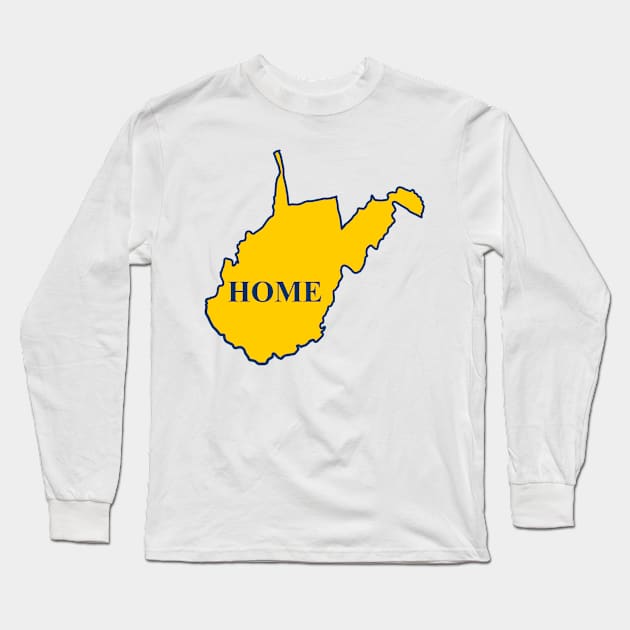 West Virginia Home Long Sleeve T-Shirt by DarkwingDave